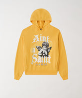 Ain't A Saint Graphic Long Sleeve Hoodie - Khaki