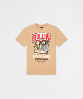 Cheech & Chong Keep Rollin On Graphic Short Sleeve Tee - Khaki