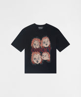 Chucky Faces Tapestry Short Sleeve Tee - Black