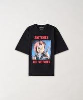 Chucky "Snitches Get Stitches" Tee - Black