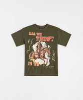All We Trust Is Us Western Tee - Burnt Olive