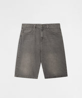 Baggy Denim Short - Washed Slate Grey