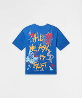 All We Ask Is Trust Graphic Short Sleeve Tee - Blue