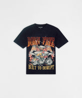 Born Free Applique Graphic Short Sleeve Tee - Charcoal