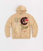 Champion Chenille Embroidered Long Sleeve Hoodie - Khaki
