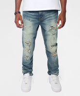 Breakaway Distressed Skinny Jeans - Blue