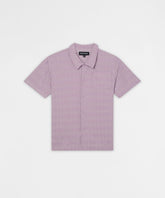 Diamond Plate Viscose Short Sleeve Shirt - Mauve
