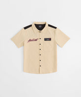 Dodge Hellcat Mechanics Button Down Shirt - Khaki