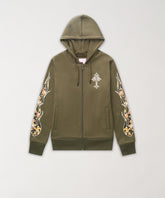 Bad Habits Women's Cropped Hoodie - Olive Green