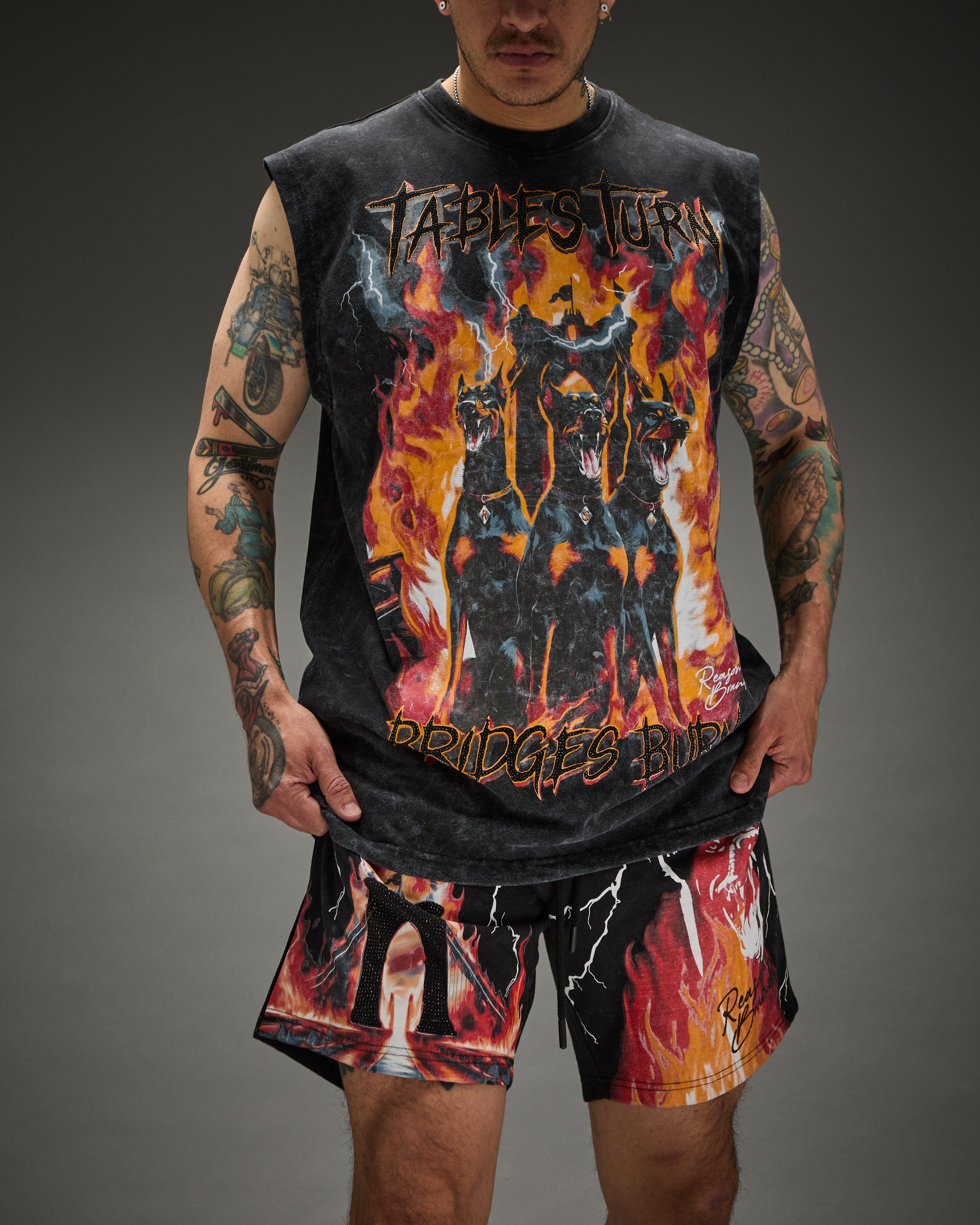 Bridges Burn Fleece Short