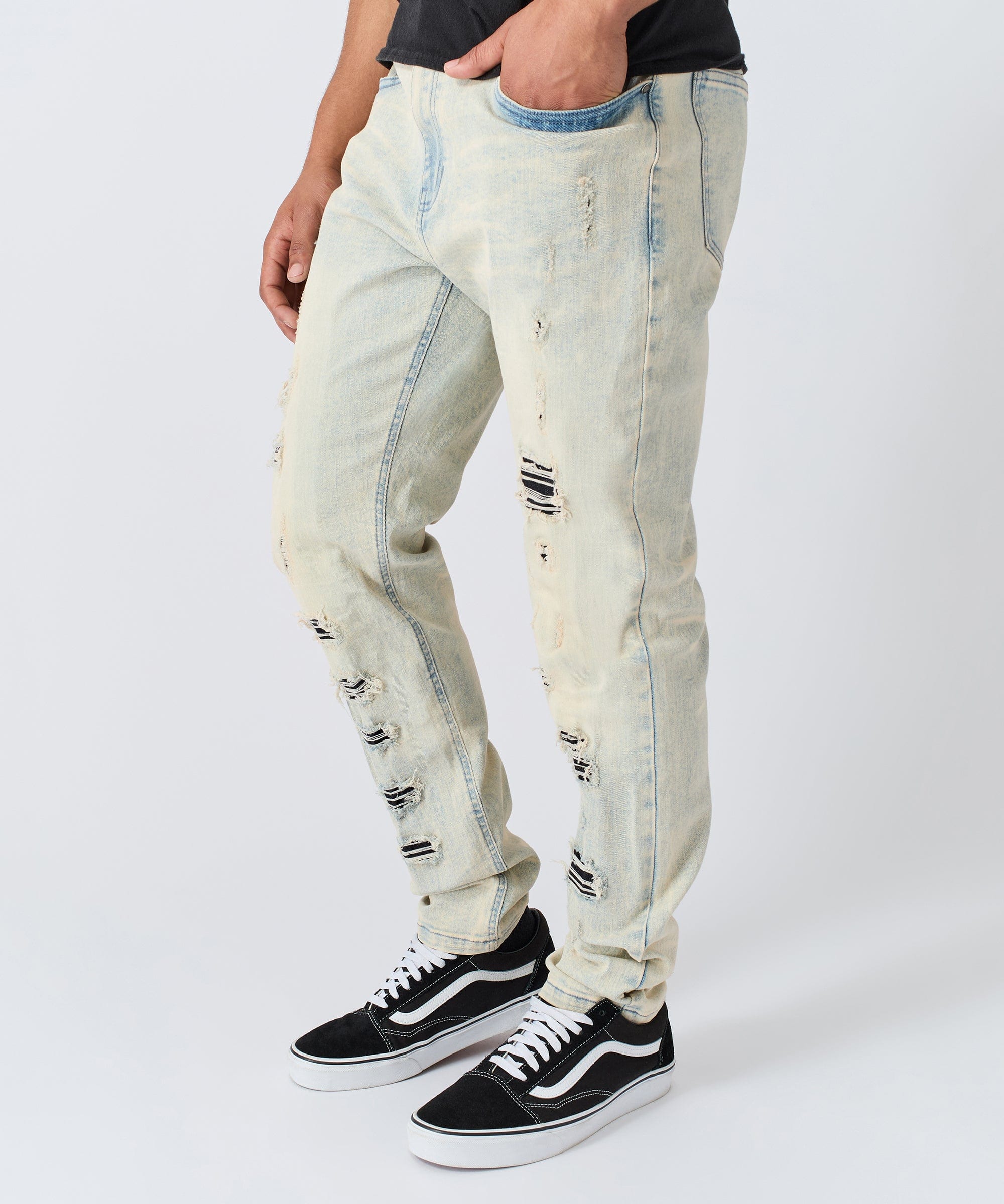 Distressed Rip and Frayed Denim - Light Blue