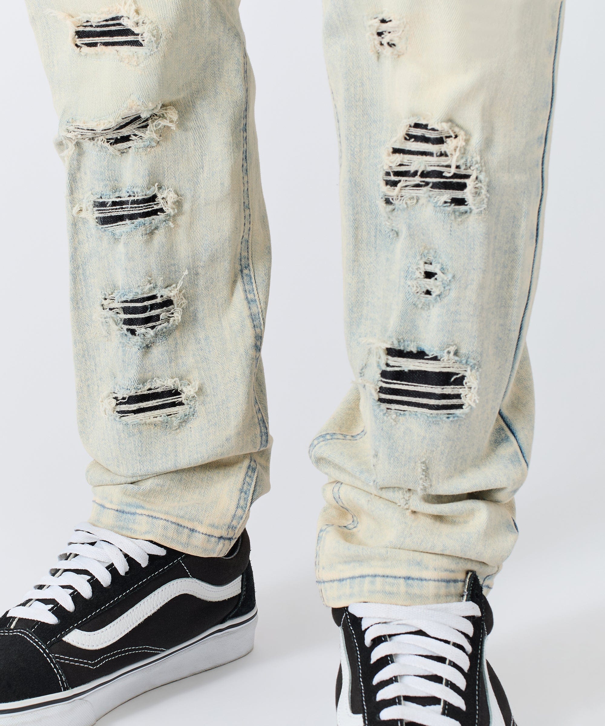 Distressed Rip and Frayed Denim - Light Blue