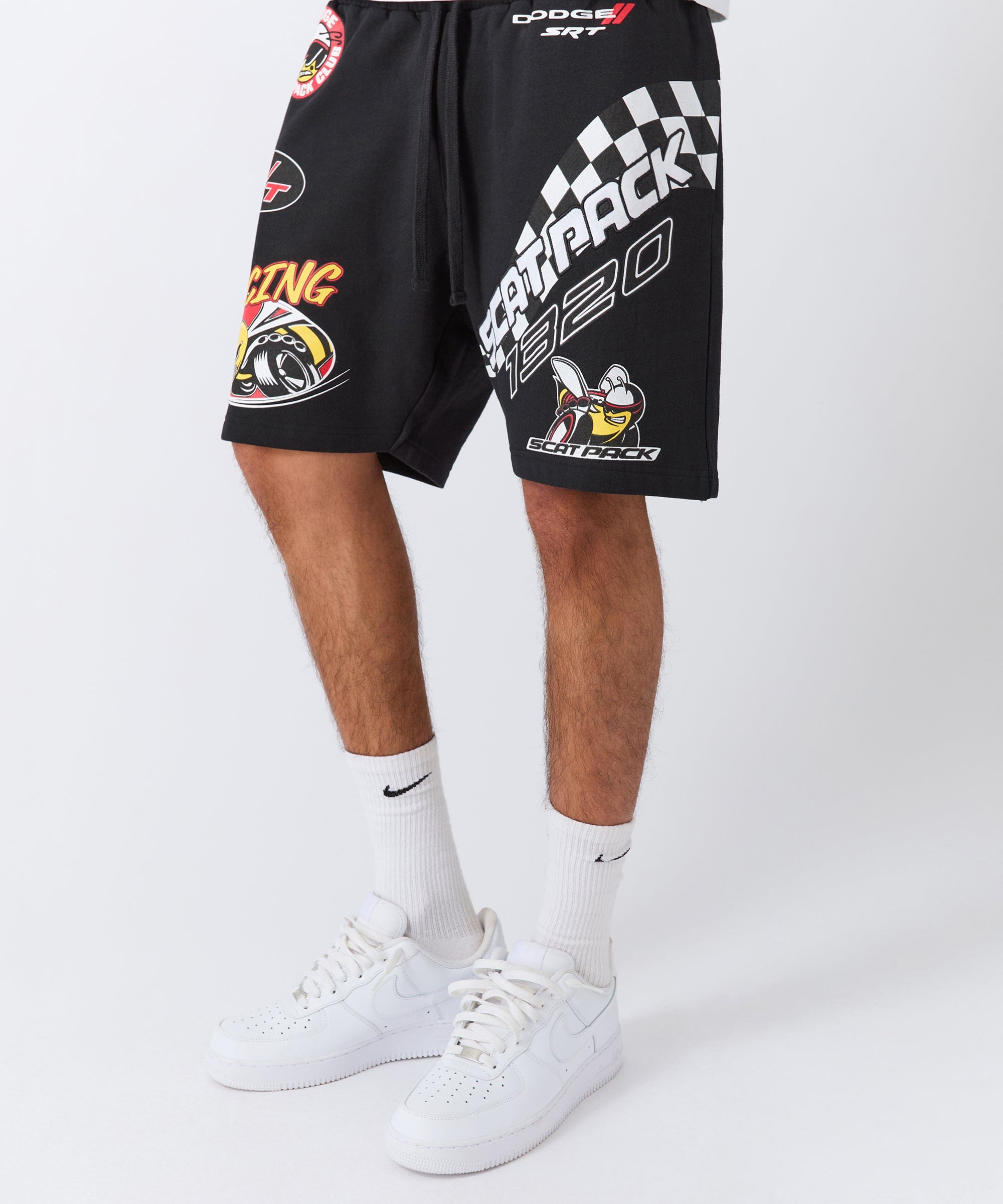 Dodge Scatpack Embroidered Racing Short - Black