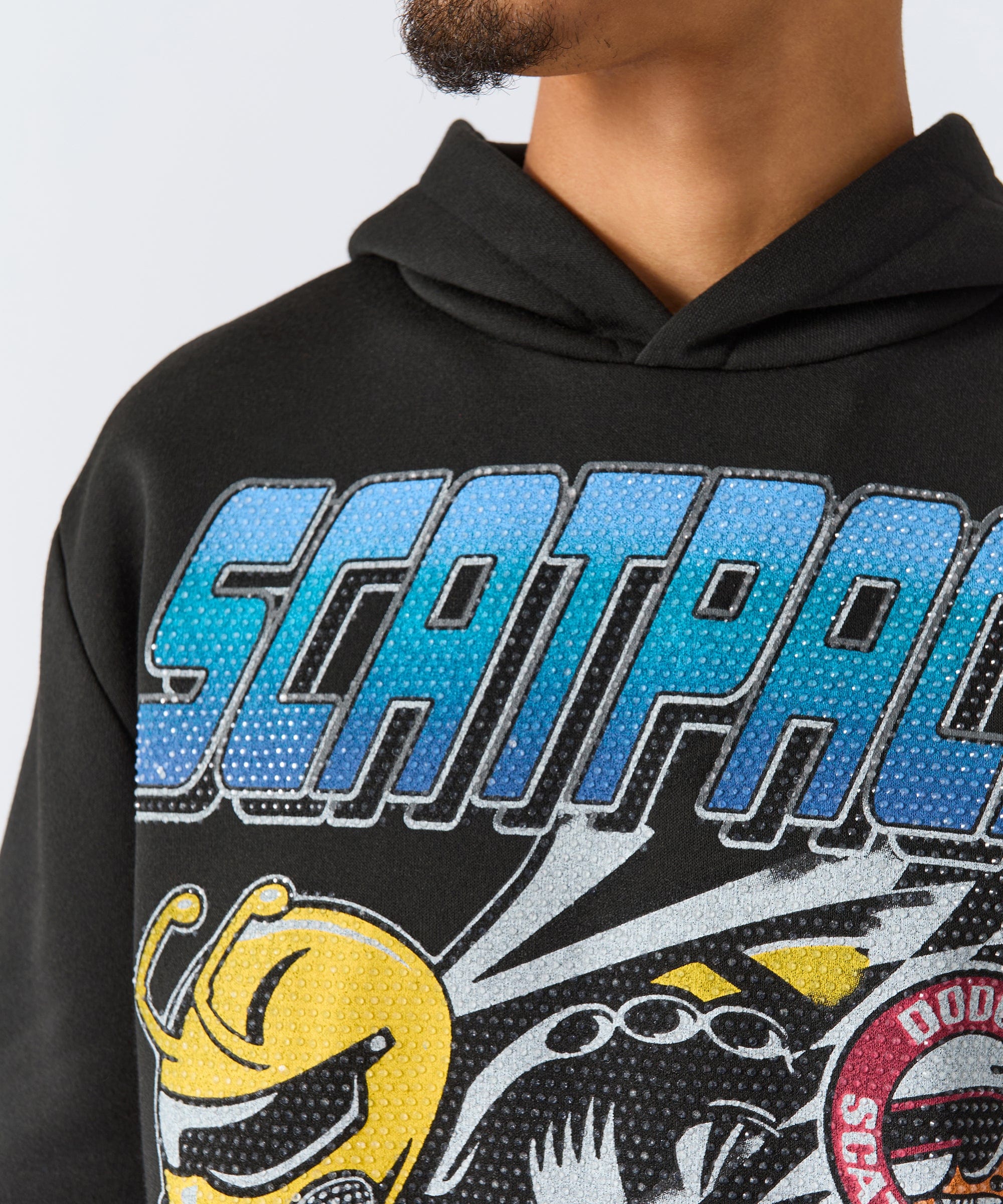 Dodge Scatpack Graphic Long Sleeve Hoodie - Black