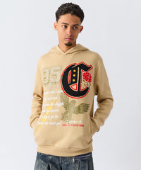 Champion Chenille Embroidered Long Sleeve Hoodie - Khaki