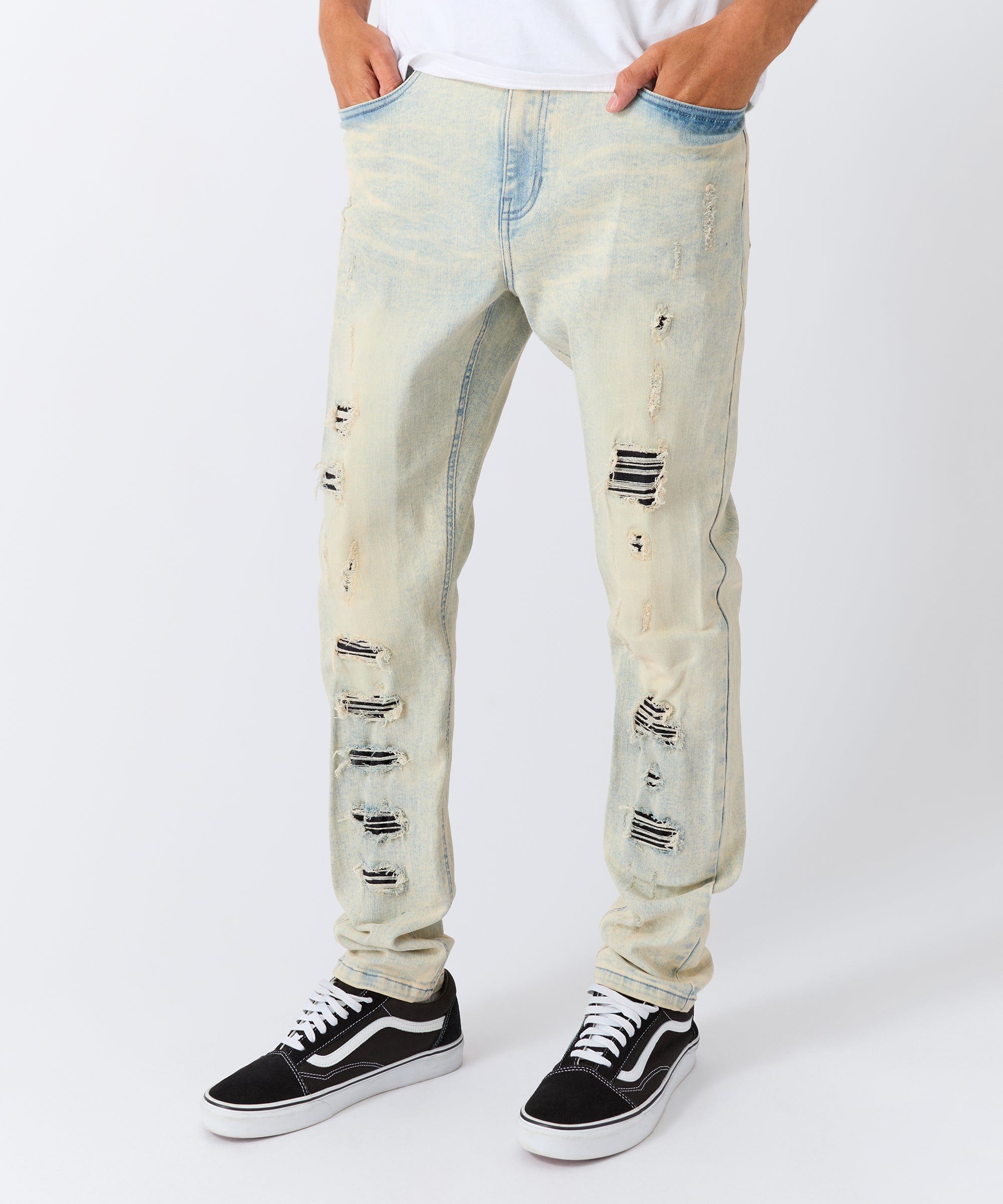 Distressed Rip and Frayed Denim - Light Blue