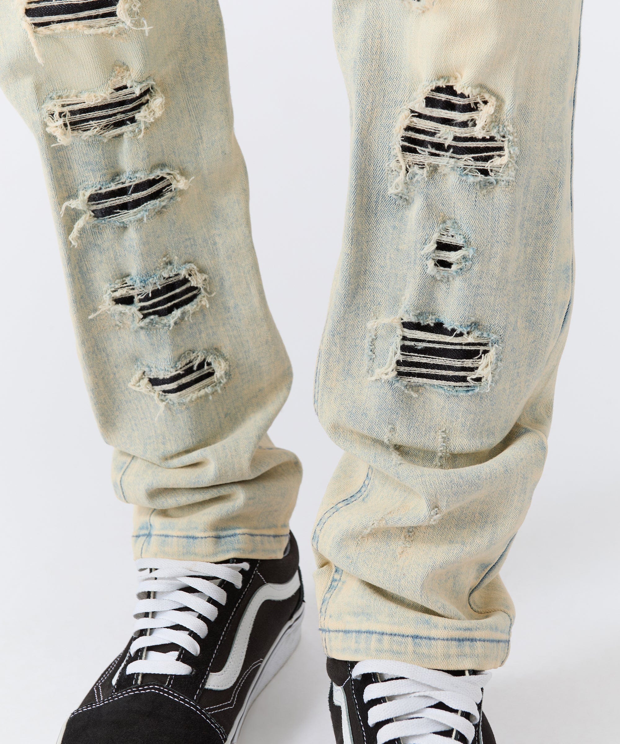 Distressed Rip and Frayed Denim - Light Blue