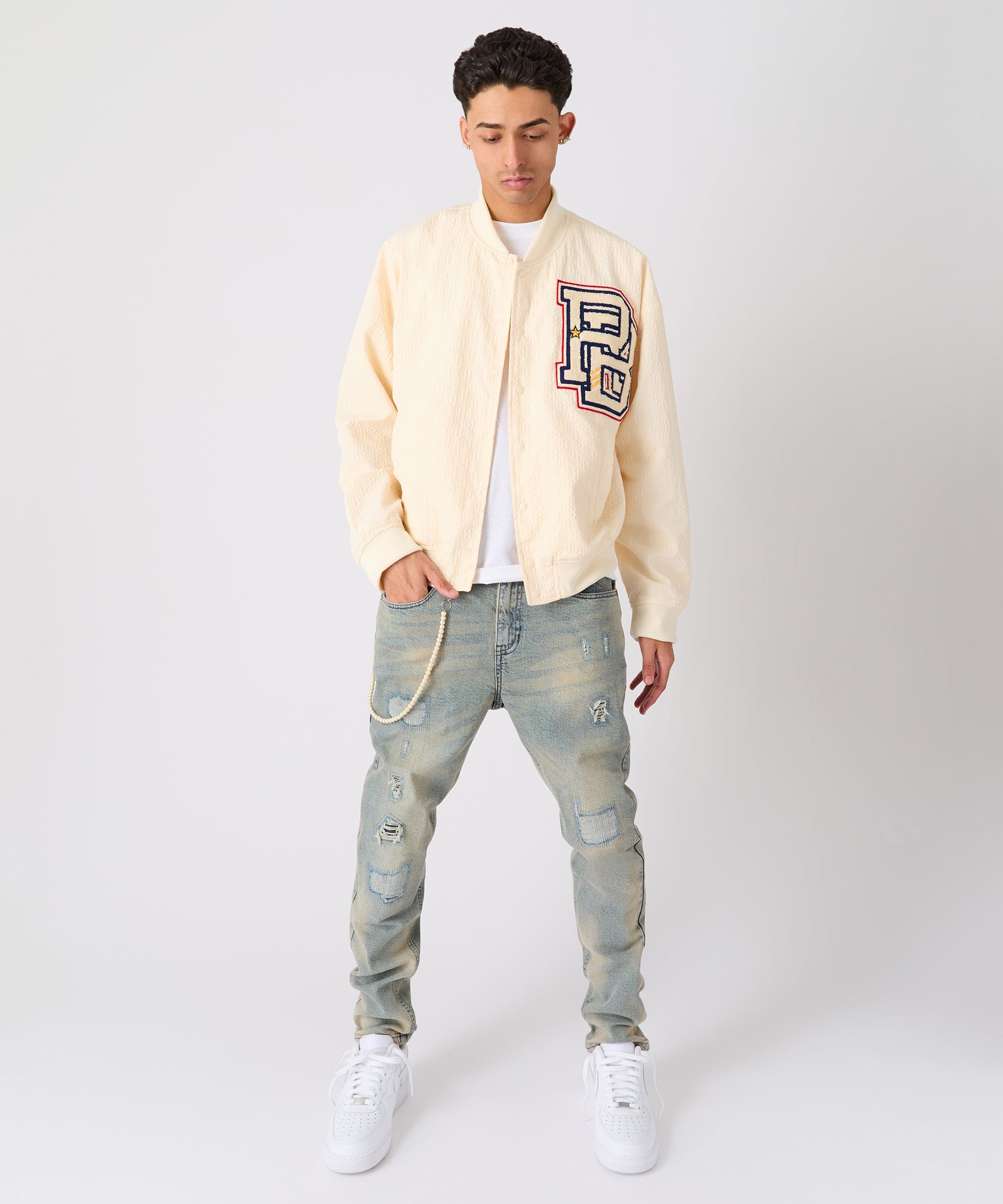 Coaches Chenille Jacket - White
