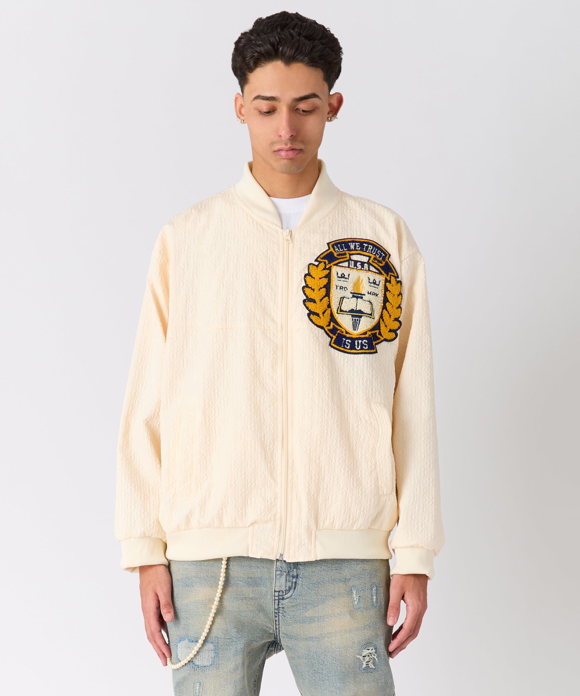 Coaches Chenille Jacket - Cream