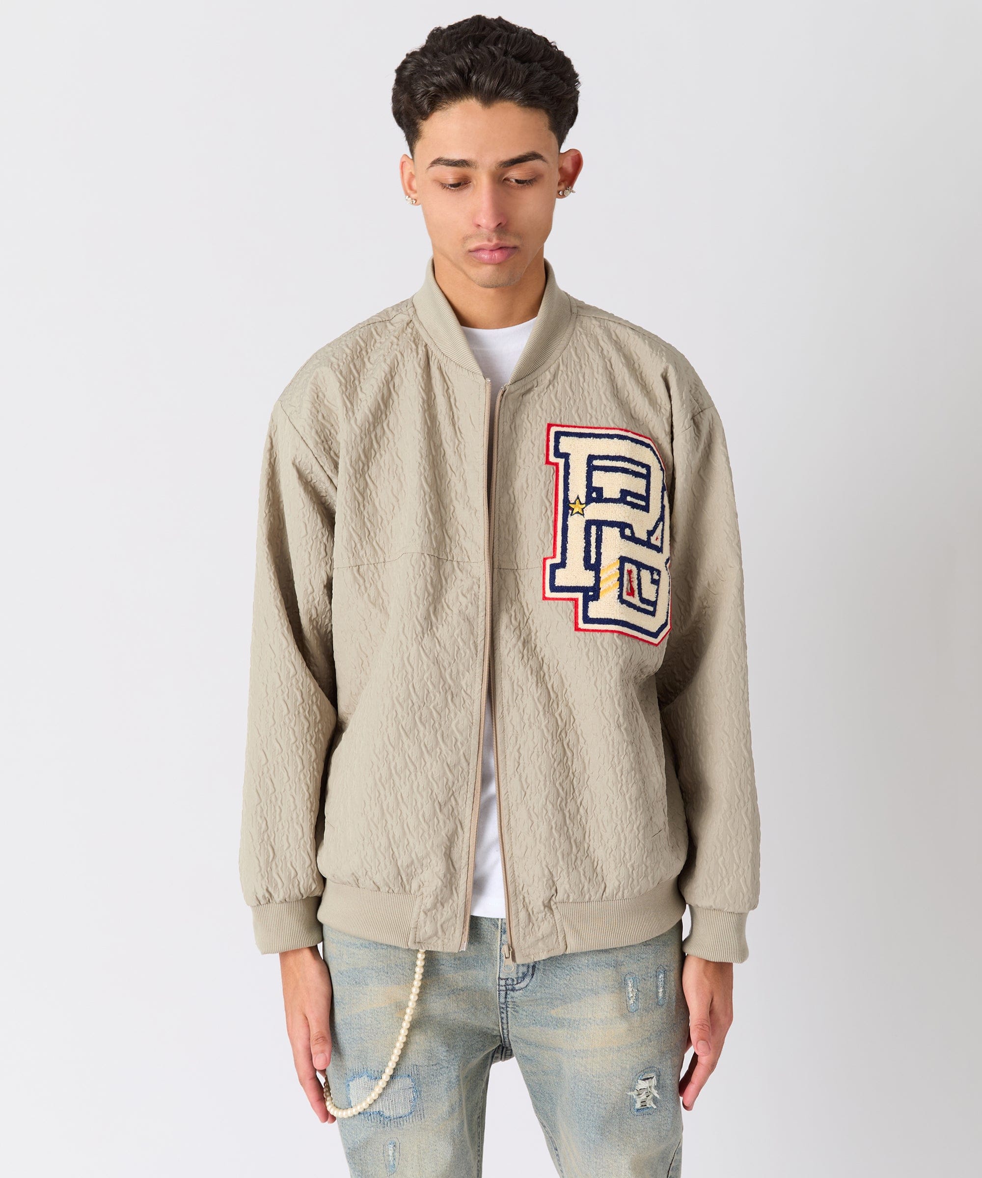 Coaches Chenille Jacket - Light Green