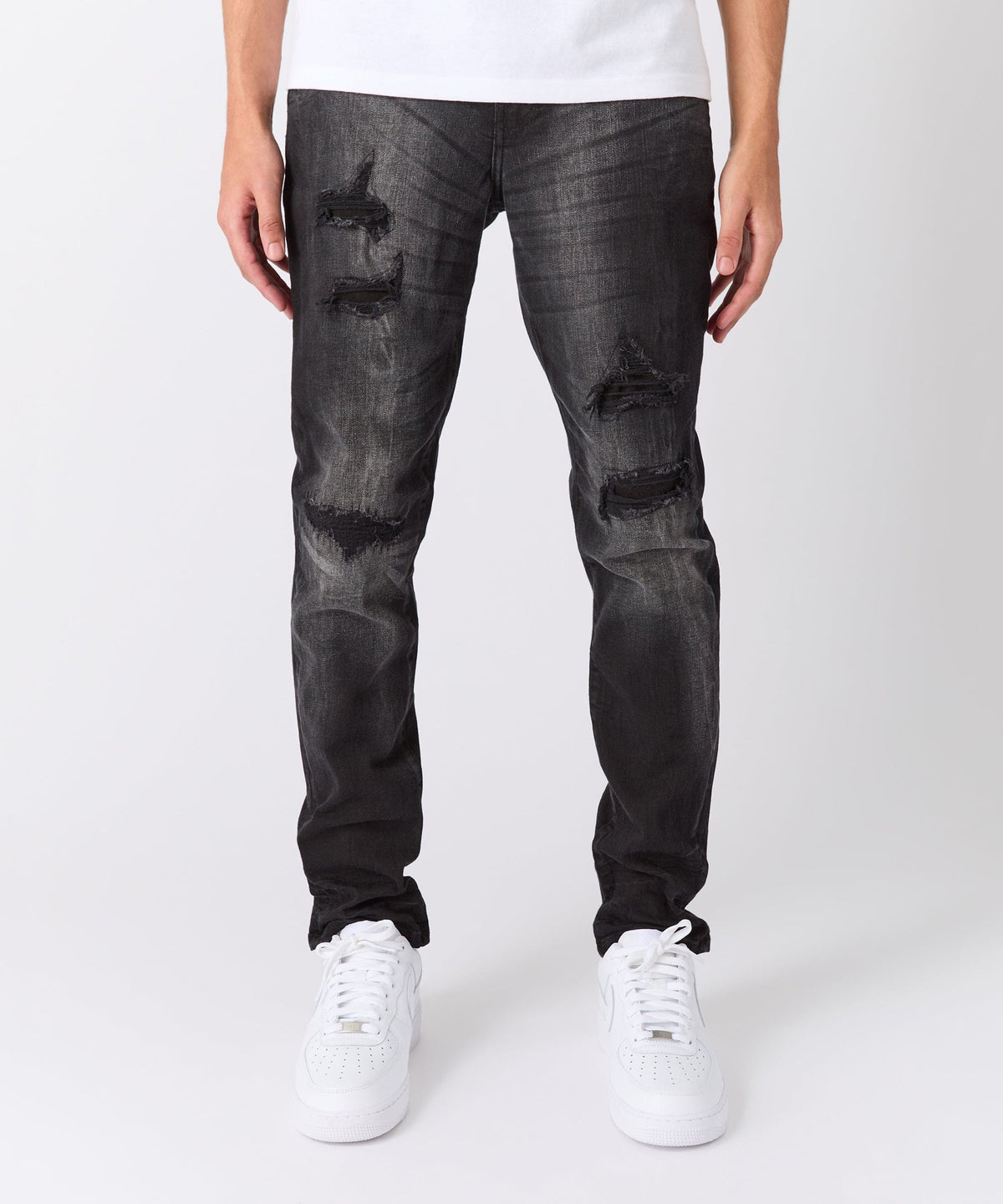 Eclipse Ripped Skinny Jeans - Black