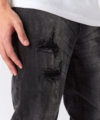 Eclipse Ripped Skinny Jeans - Black