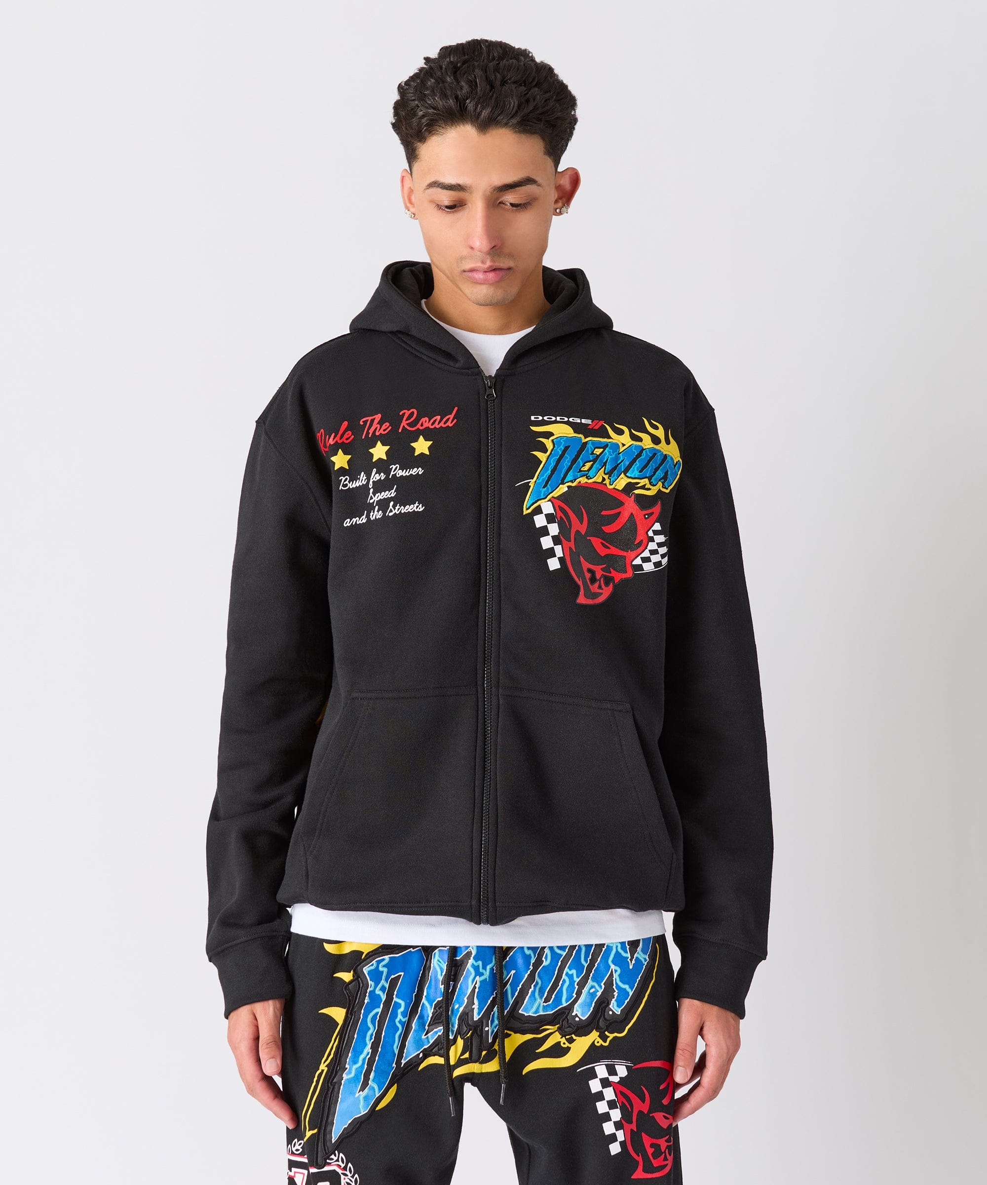 Dodge Demon Full Zip Hoodie - Black