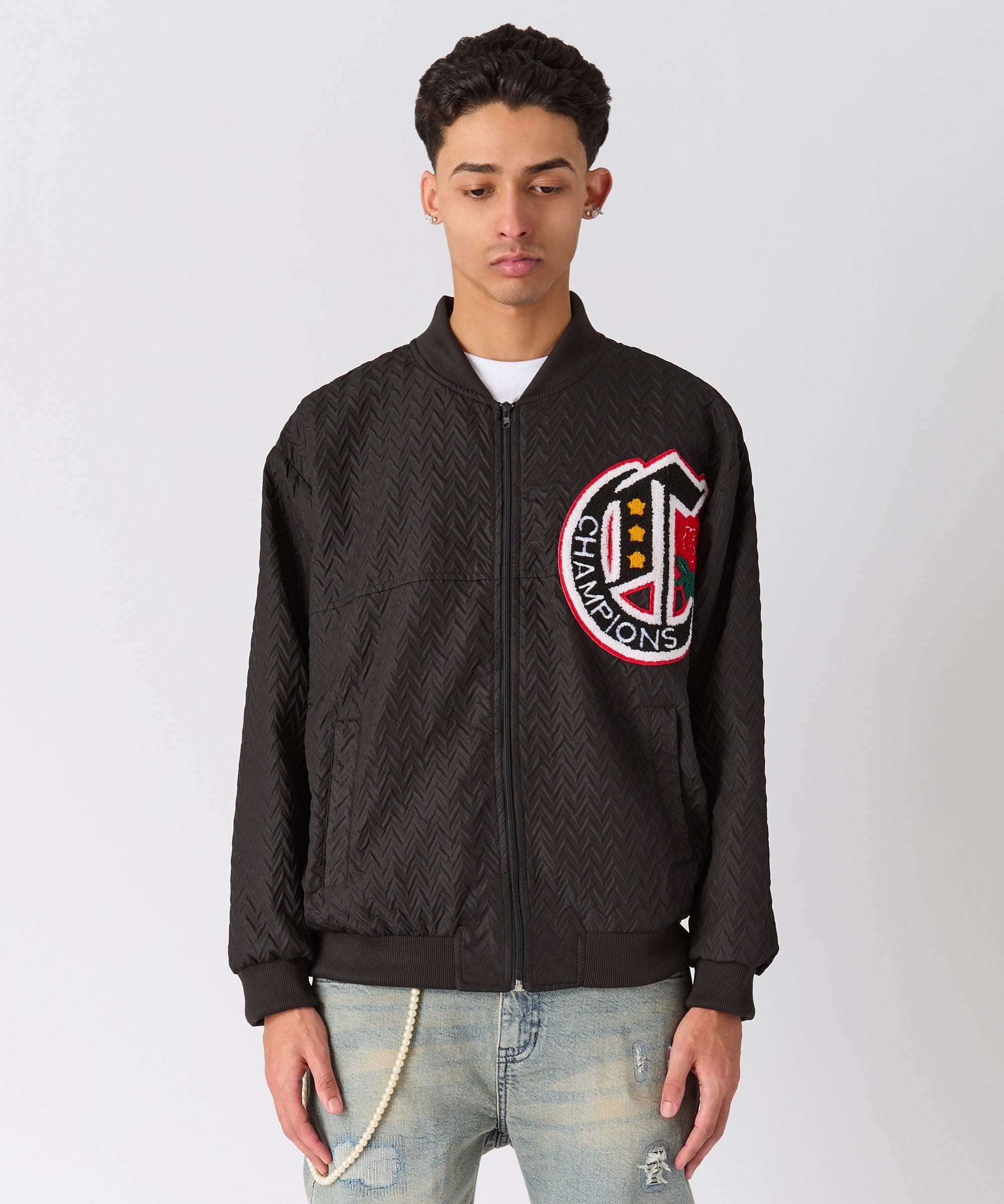 Coaches Chenille Jacket  - Black