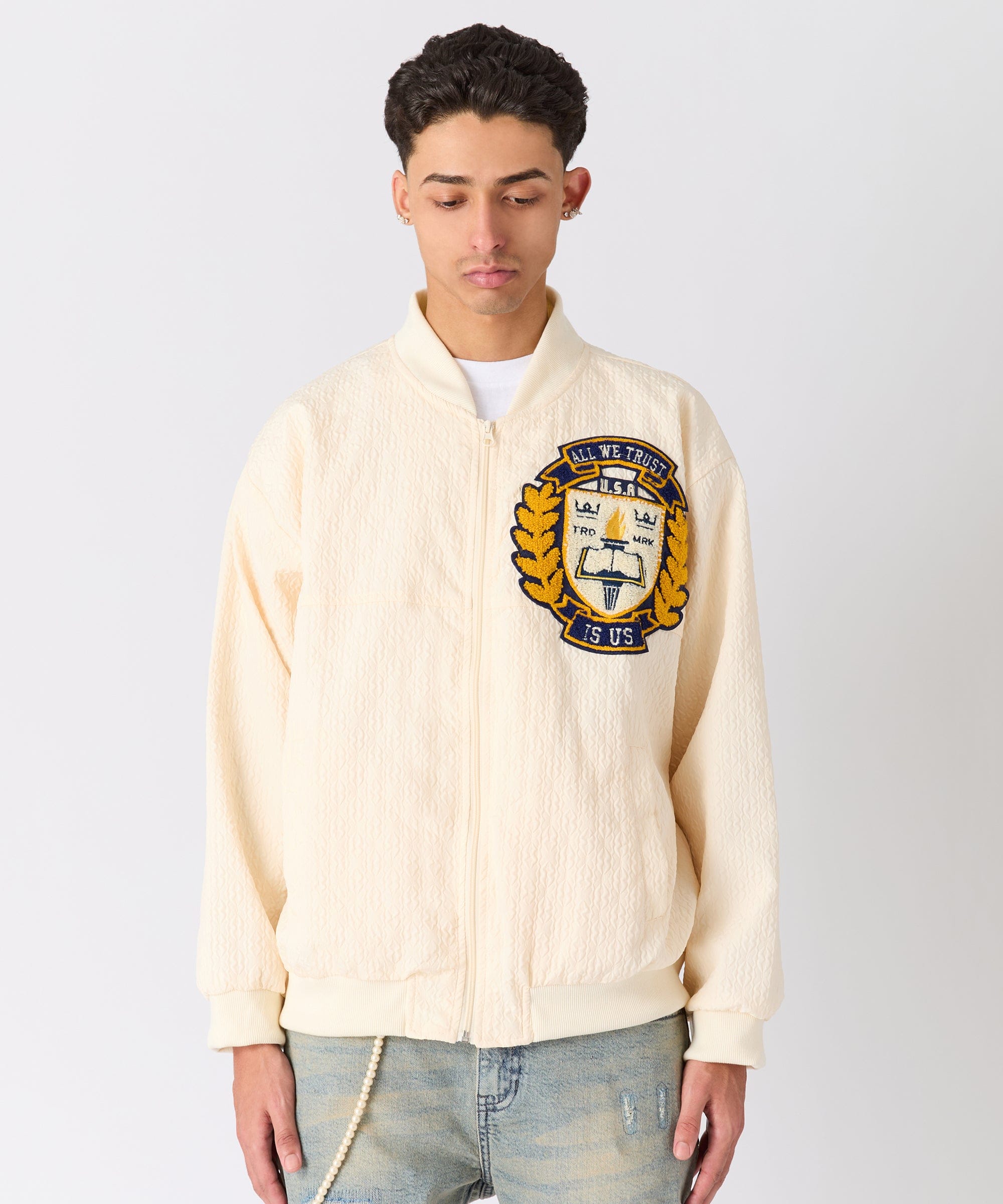 Coaches Chenille Jacket - Cream