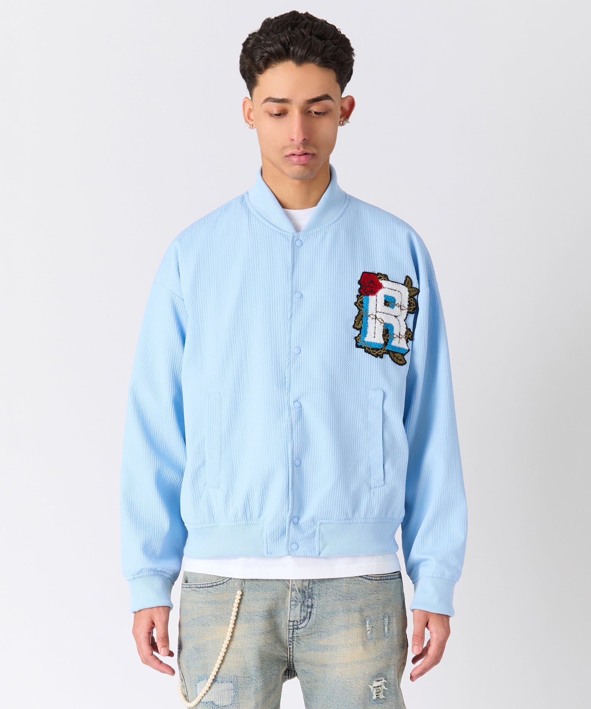 Coaches Chenille Jacket - Light Blue