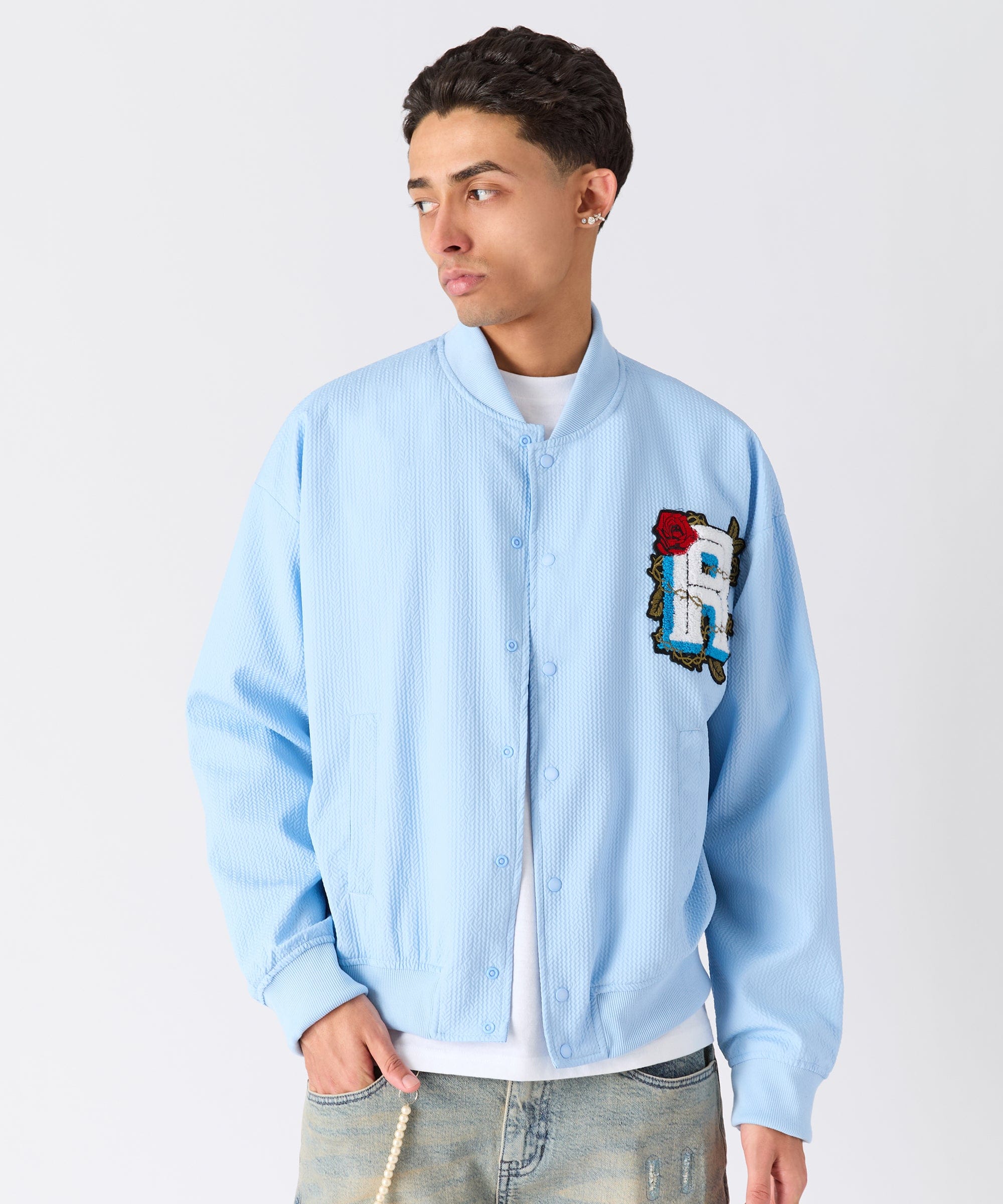 Coaches Chenille Jacket - Light Blue