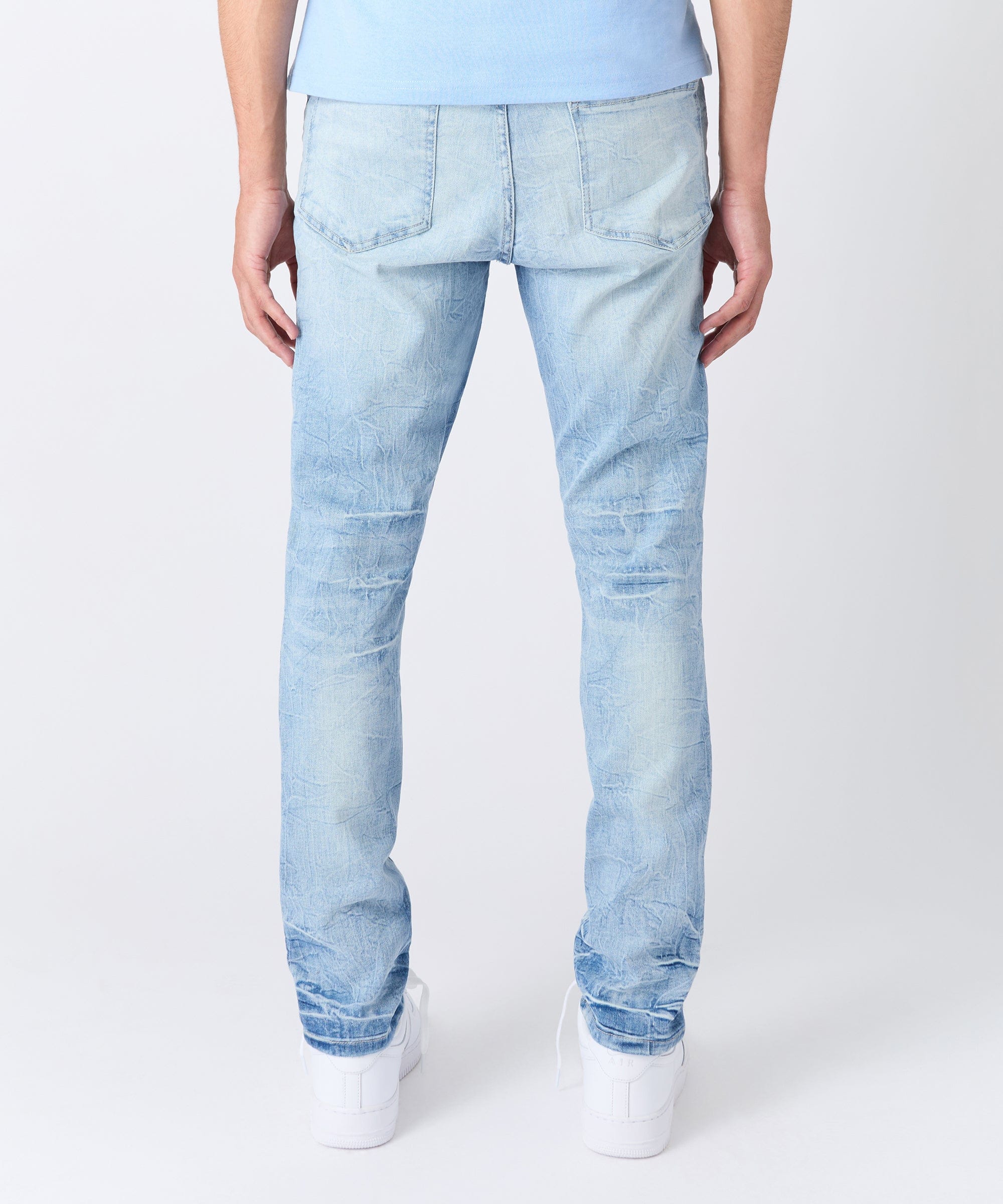 Coastal Ripped Skinny Jeans - Light Blue