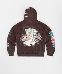 Blessed Washed Hoodie - Brown