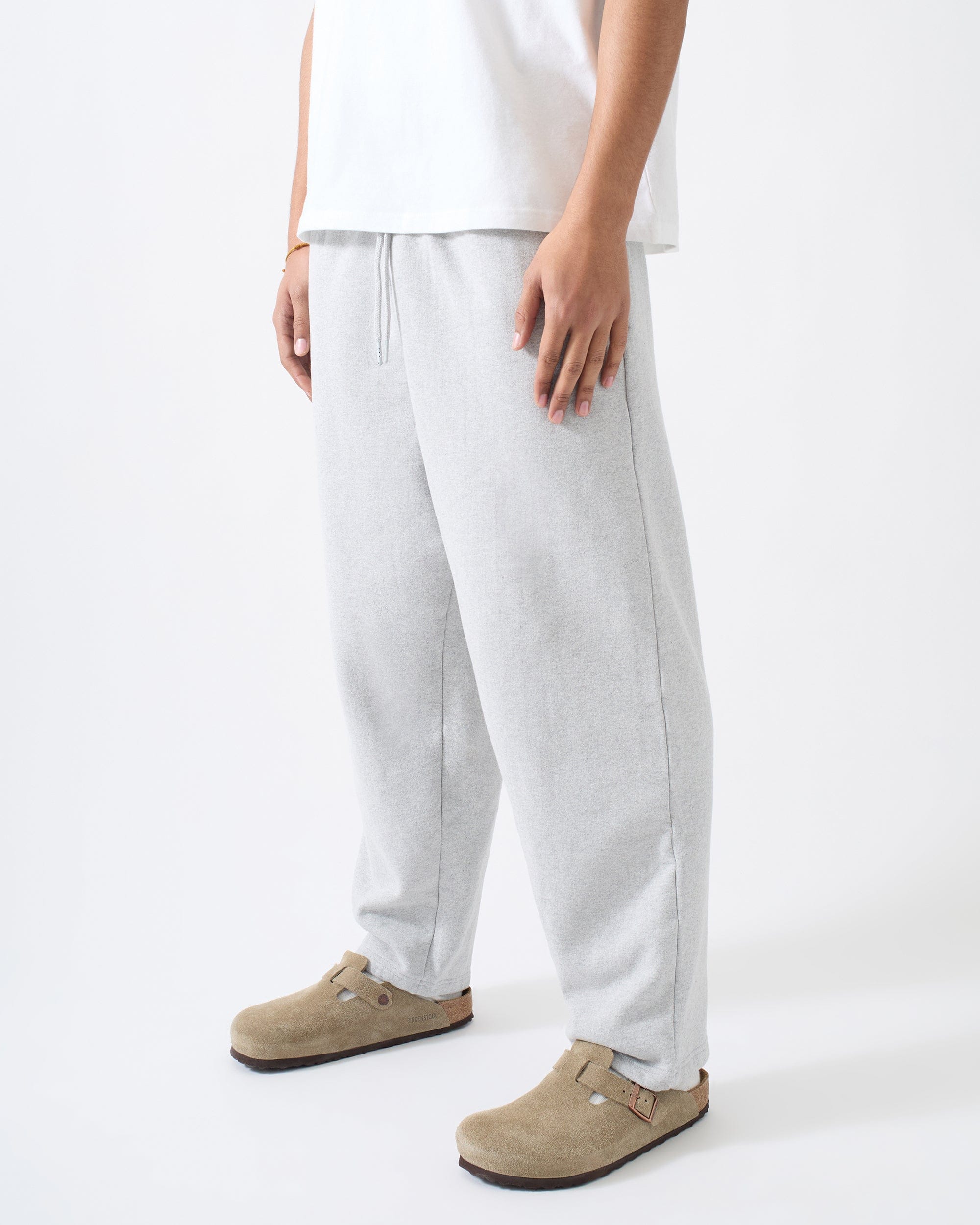 Classic Open Hem Pant - Heather Grey