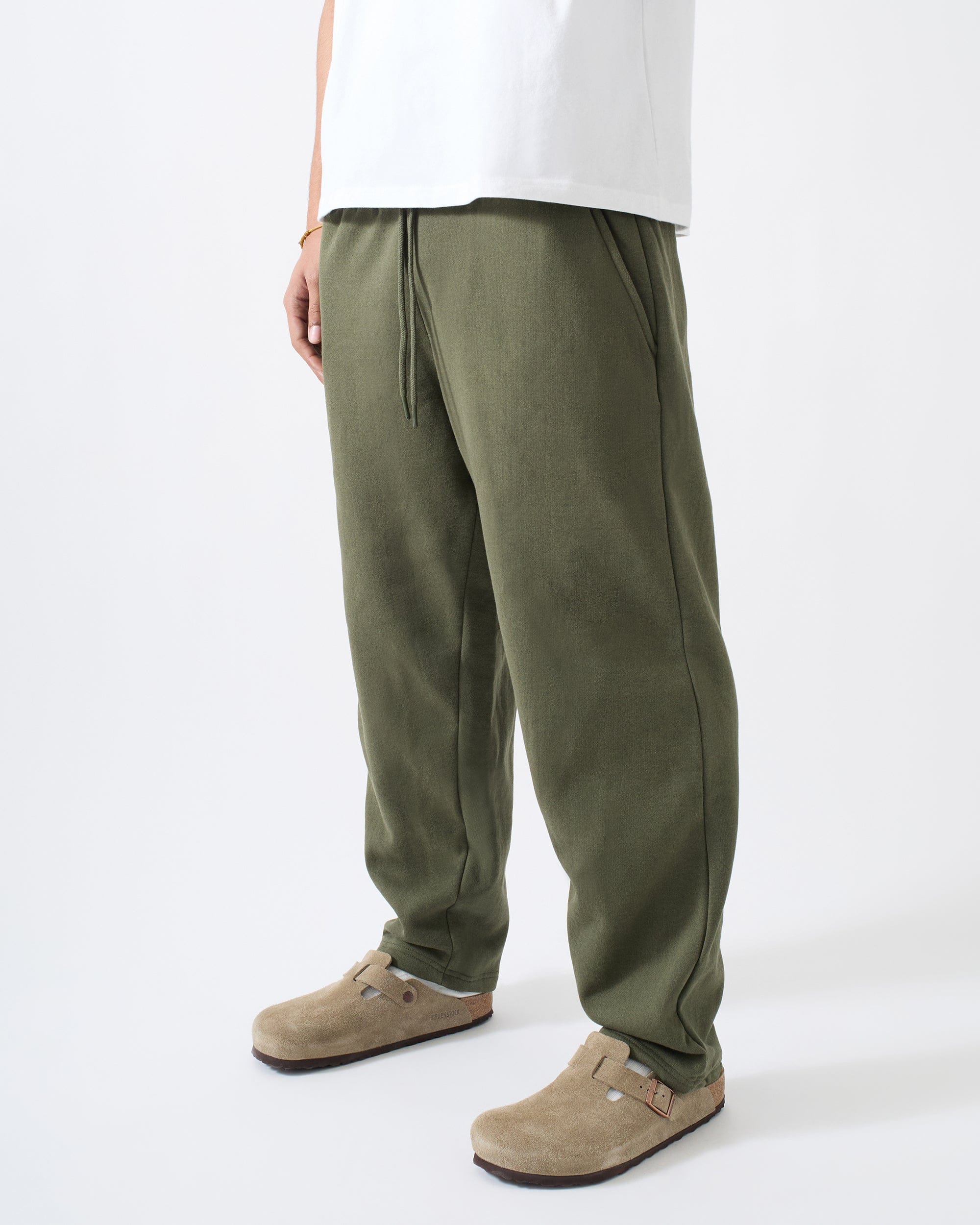 Classic Open Hem Pant - Olive Green
