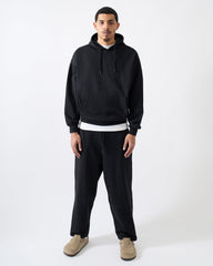 Essential Pull Over Boxy Fit Hoodie - Black