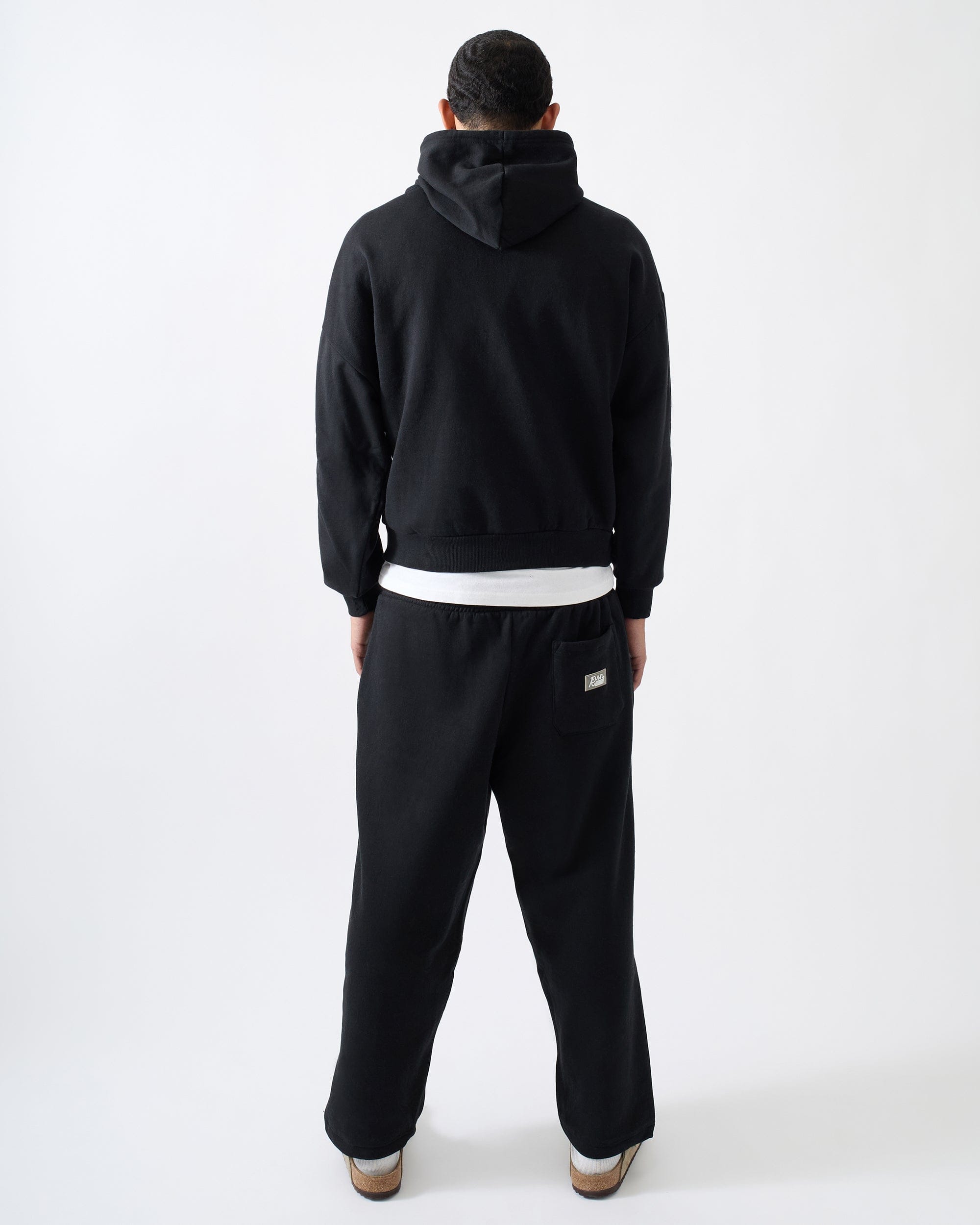 Essential Pull Over Boxy Fit Hoodie - Black