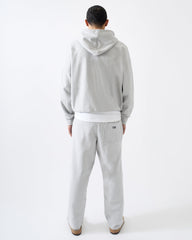 Essential Boxy Fit Zip Up Hoodie - Heather Grey