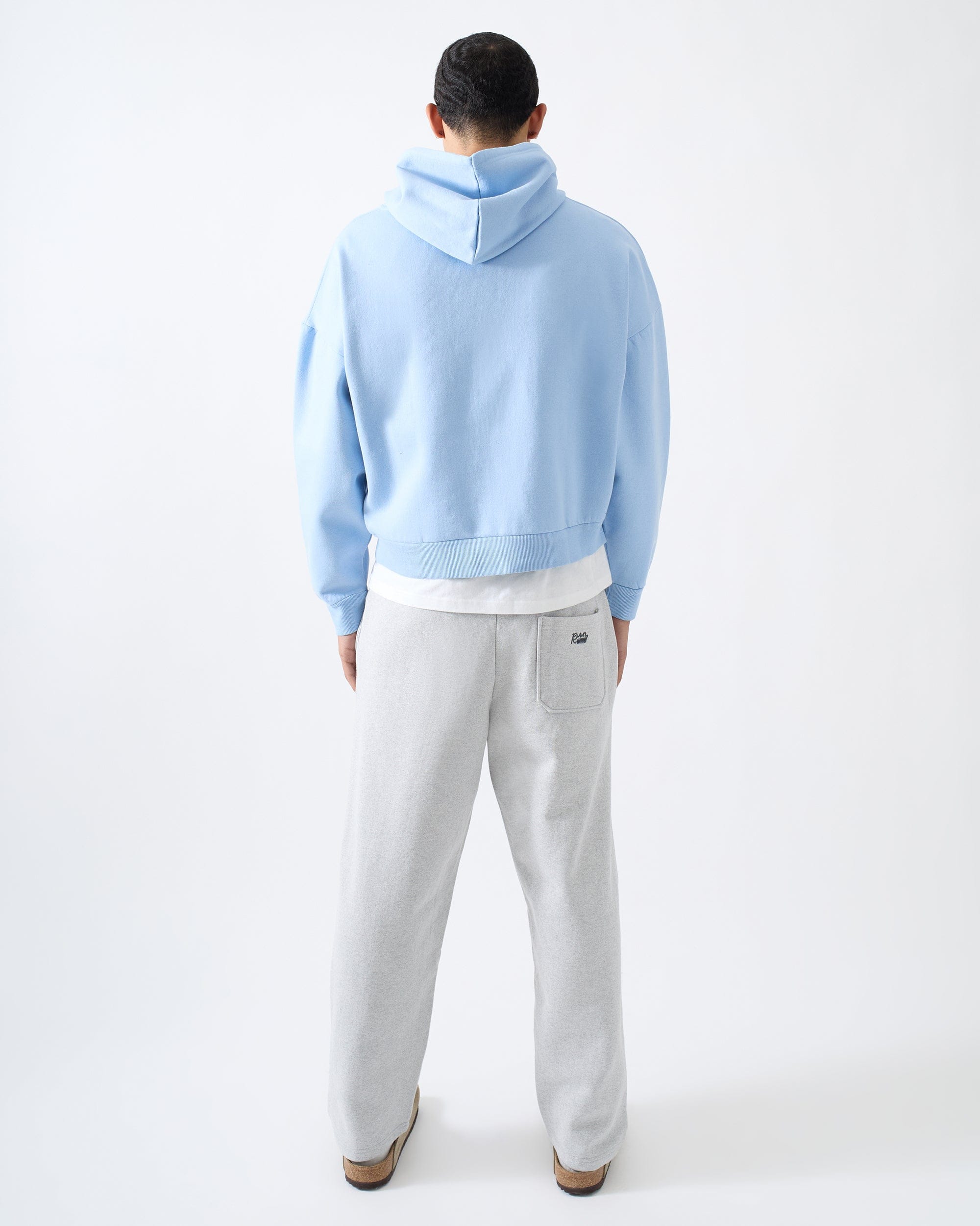 Essential Boxy Fit Zip Up Hoodie - Blue