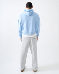 Essential Boxy Fit Zip Up Hoodie - Blue
