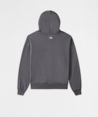 Essential Boxy Fit Zip Up Hoodie - Dark Grey