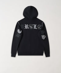 Heartless Chenille Patch Graphic Hoodie - Black