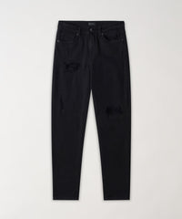 Destroyed Denim Pants - Black