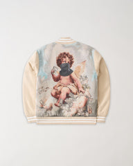 Cherub Tapestry Varsity Jacket - Khaki