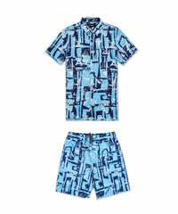 Aqua Shirt Shorts Set