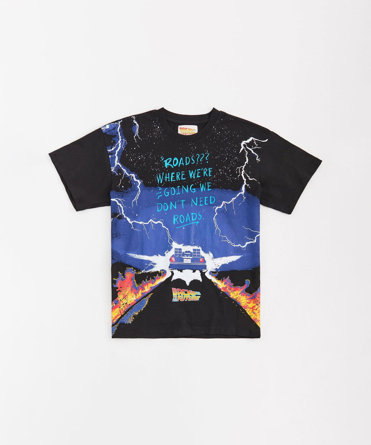 Back To The Future Roads Tee - Black