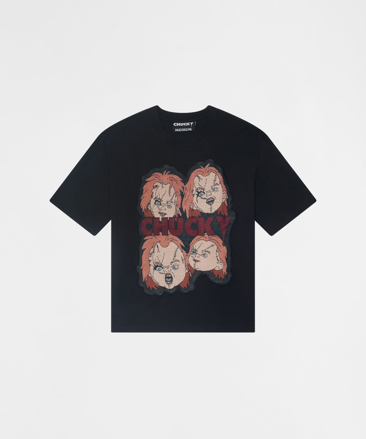 Chucky Faces Tapestry Short Sleeve Tee - Black