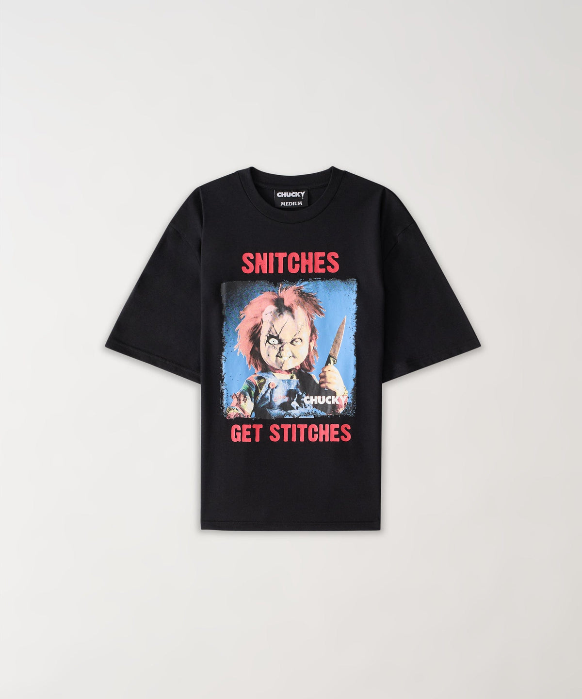 Chucky "Snitches Get Stitches" Tee - Black
