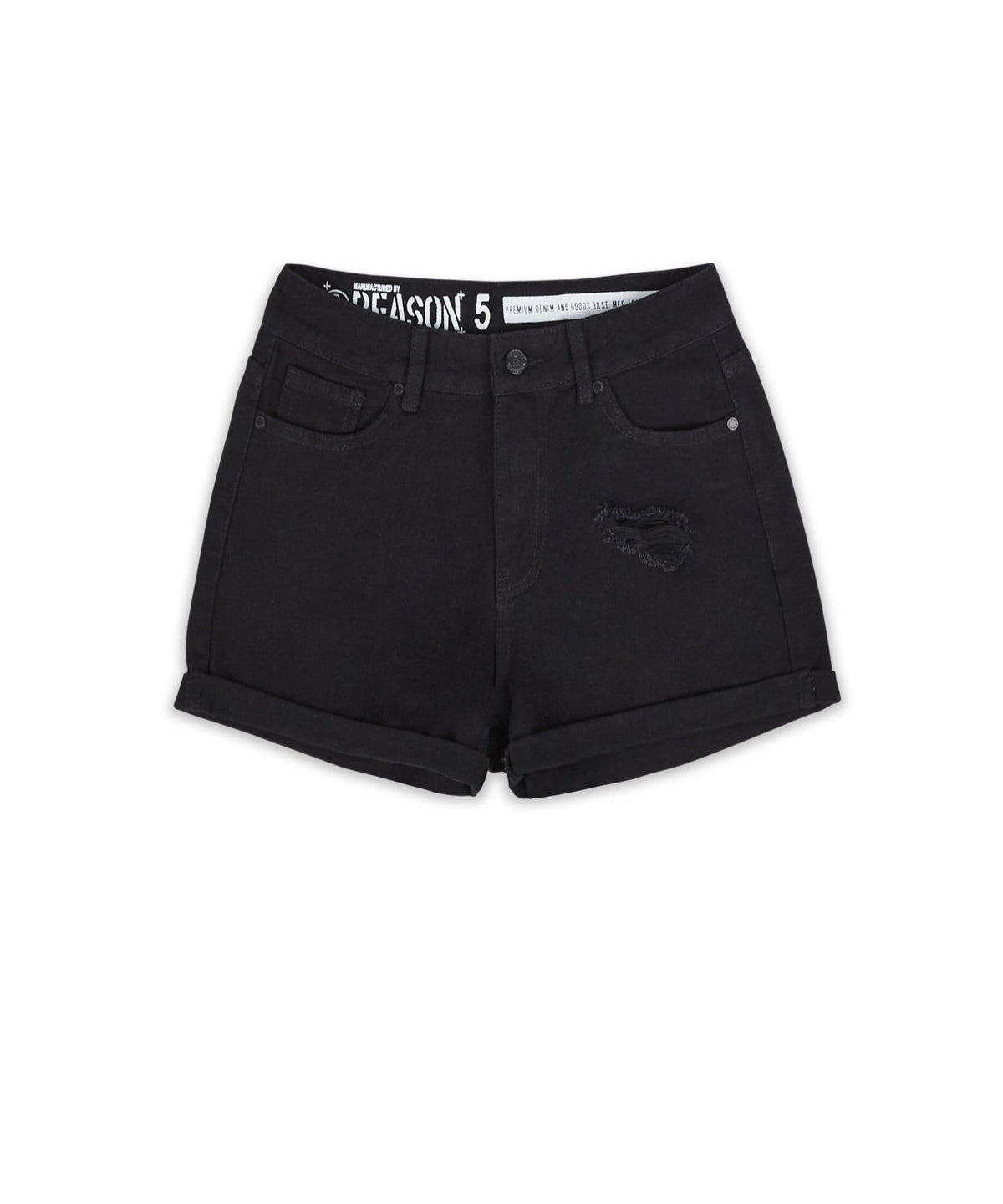 After Hours Women's Distressed Denim Shorts - Black