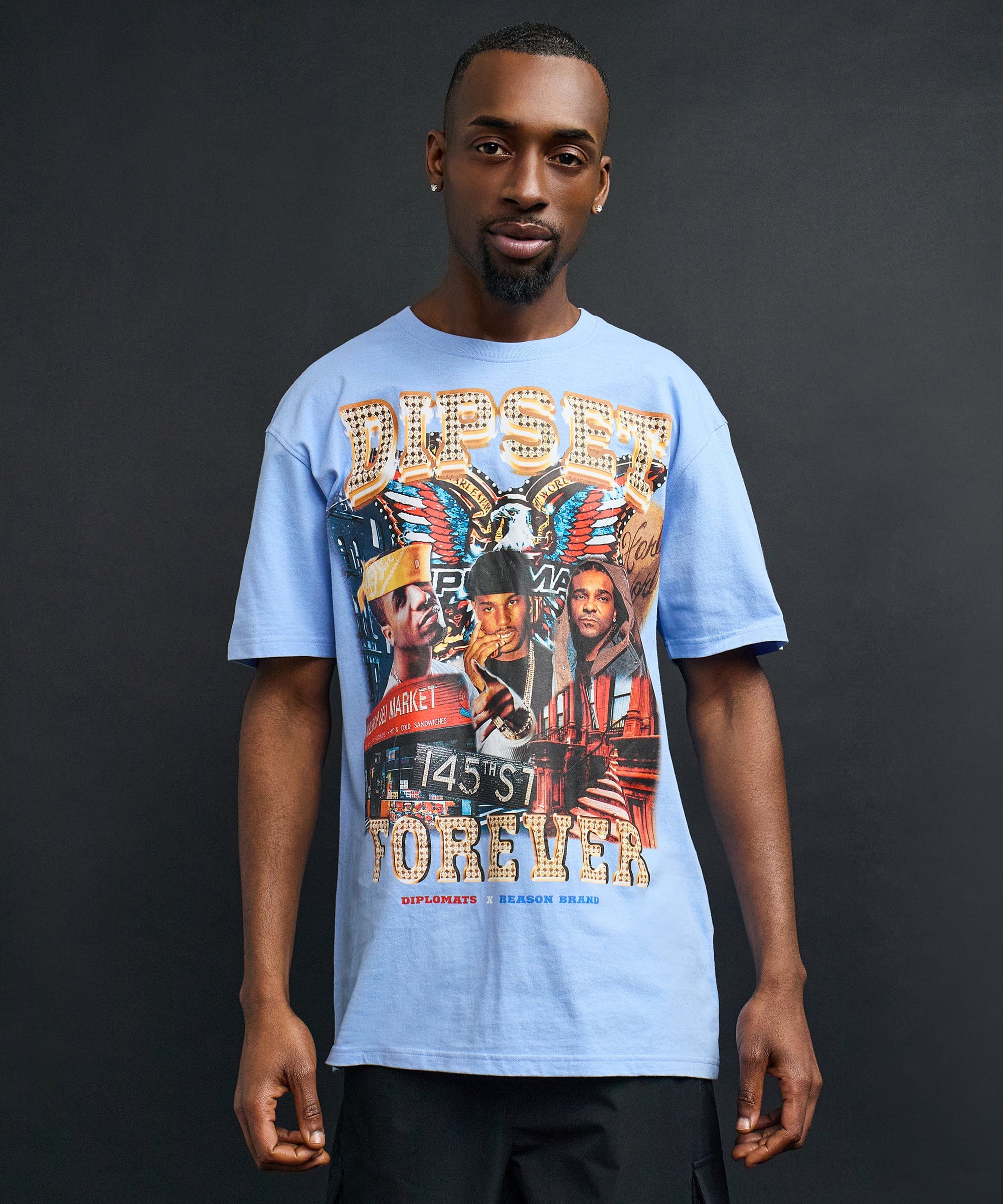 Dipset Forever Graphic Short Sleeve Tee - Light Blue